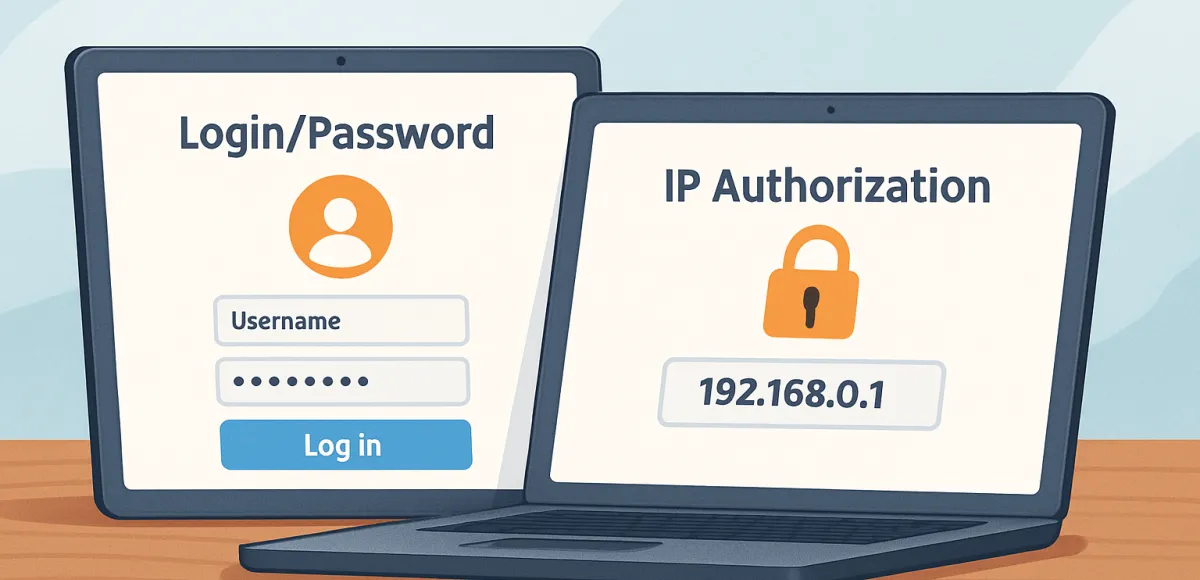 Login/password or IP Authorization?